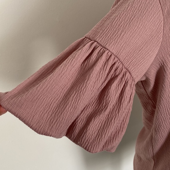 Mauve Bubble Sleeve Top - Picture 2 of 4